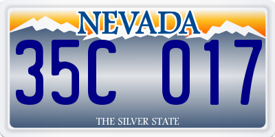 NV license plate 35C017