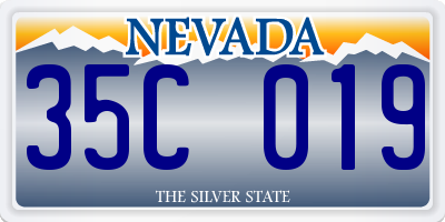 NV license plate 35C019