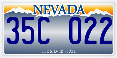 NV license plate 35C022