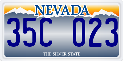 NV license plate 35C023