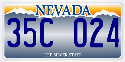 NV license plate 35C024