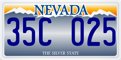 NV license plate 35C025