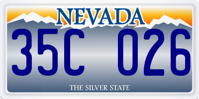 NV license plate 35C026