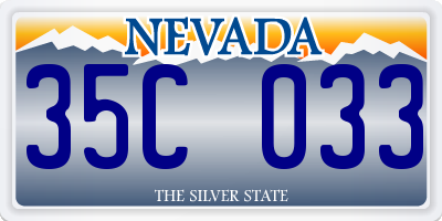 NV license plate 35C033