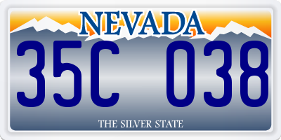 NV license plate 35C038