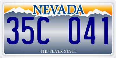 NV license plate 35C041