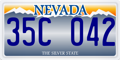 NV license plate 35C042