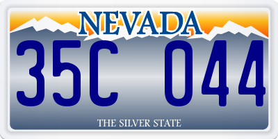 NV license plate 35C044