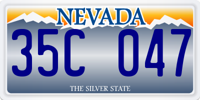 NV license plate 35C047