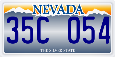 NV license plate 35C054