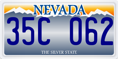 NV license plate 35C062