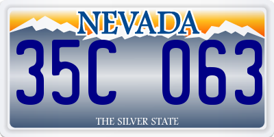 NV license plate 35C063