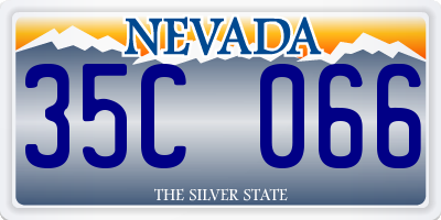 NV license plate 35C066