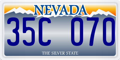 NV license plate 35C070