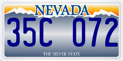 NV license plate 35C072