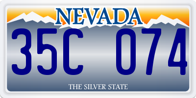 NV license plate 35C074