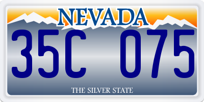 NV license plate 35C075