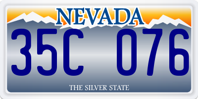 NV license plate 35C076