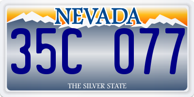 NV license plate 35C077