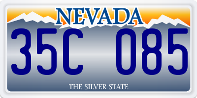 NV license plate 35C085