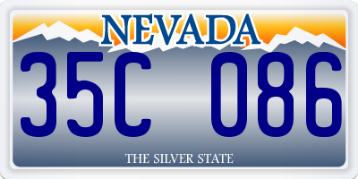 NV license plate 35C086