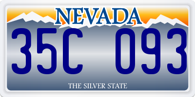 NV license plate 35C093