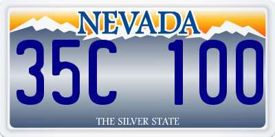 NV license plate 35C100