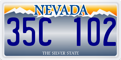 NV license plate 35C102