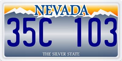 NV license plate 35C103