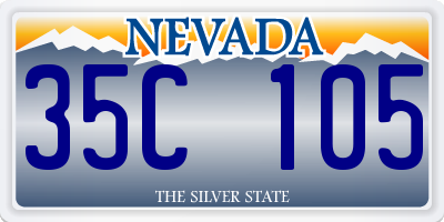NV license plate 35C105