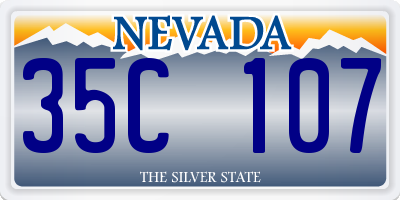 NV license plate 35C107