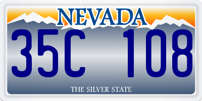 NV license plate 35C108