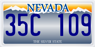 NV license plate 35C109