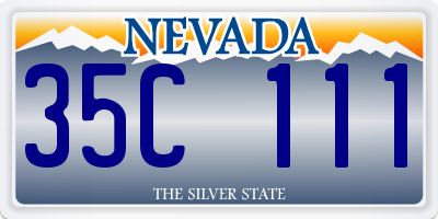 NV license plate 35C111