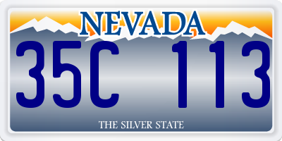 NV license plate 35C113