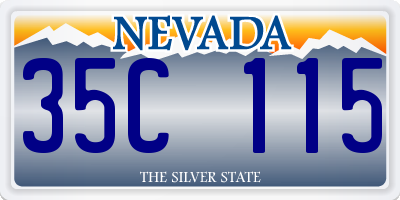 NV license plate 35C115