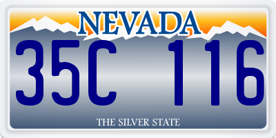 NV license plate 35C116