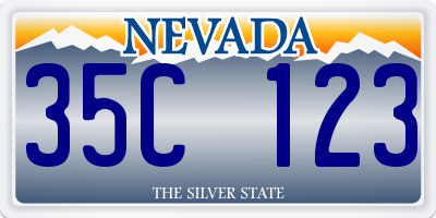 NV license plate 35C123