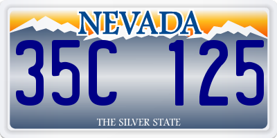 NV license plate 35C125