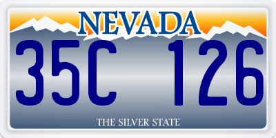 NV license plate 35C126