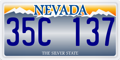 NV license plate 35C137