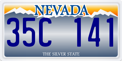 NV license plate 35C141