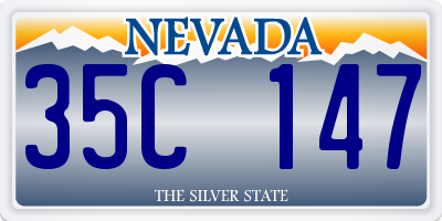 NV license plate 35C147