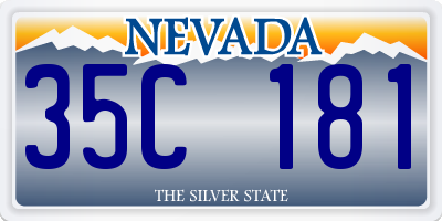 NV license plate 35C181