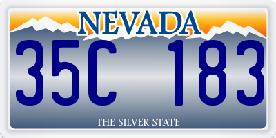 NV license plate 35C183