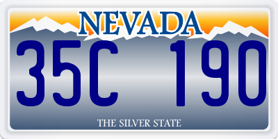 NV license plate 35C190