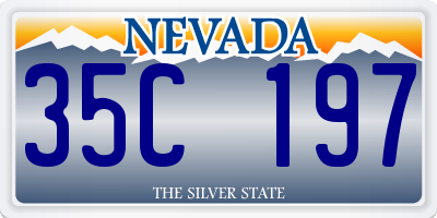 NV license plate 35C197