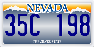 NV license plate 35C198