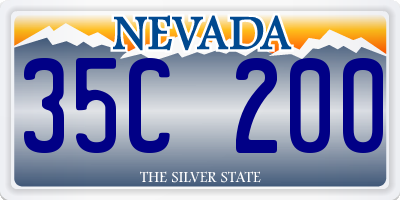 NV license plate 35C200