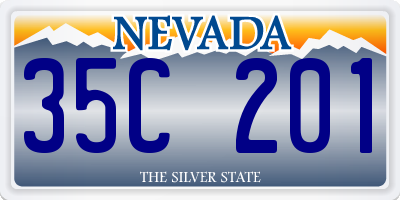 NV license plate 35C201